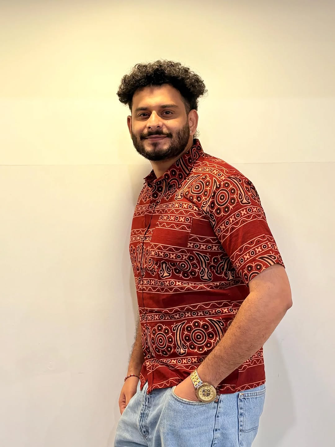 Luxury Red Crimson Ajrakh. Summer comfort with effortless style. Perfect for modern Wardrobe. - Image 3