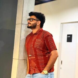 Luxury Red Crimson Ajrakh. Summer comfort with effortless style. Perfect for modern Wardrobe.